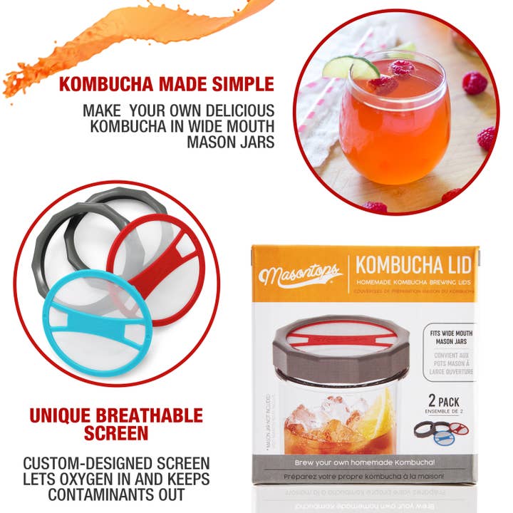 Masontops - Wholesale Kitchen Tool/Gadget - Kombucha Brewing Lids for Mason Jars
