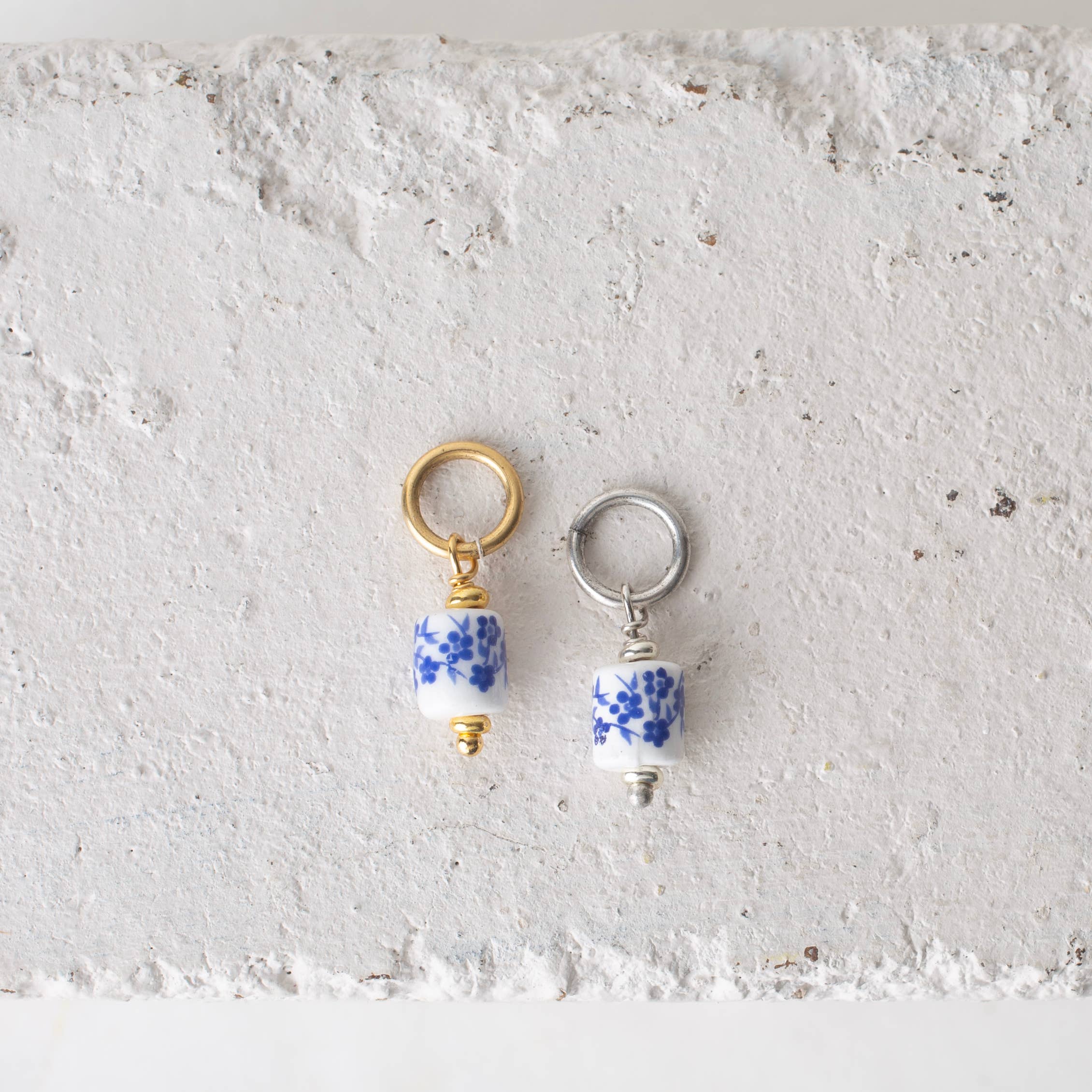 Bel Kai - Wholesale Individual Charm/Pendant - Chinoiserie Porcelain Toile Ceramic Bead Charms1