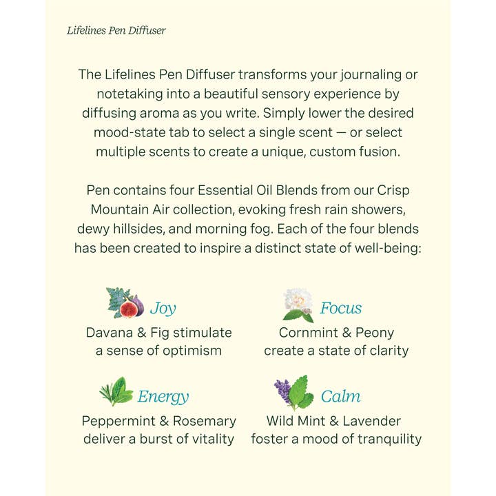 Lifelines - Wholesale Essential Oil - Lifelines Pen Diffuser with Essential Oil Blend - CMA2