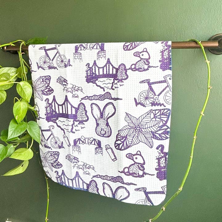 Greenville Toile Tea Towel|Jessica Reynolds Art for wholesale by Jessica Reynolds Art