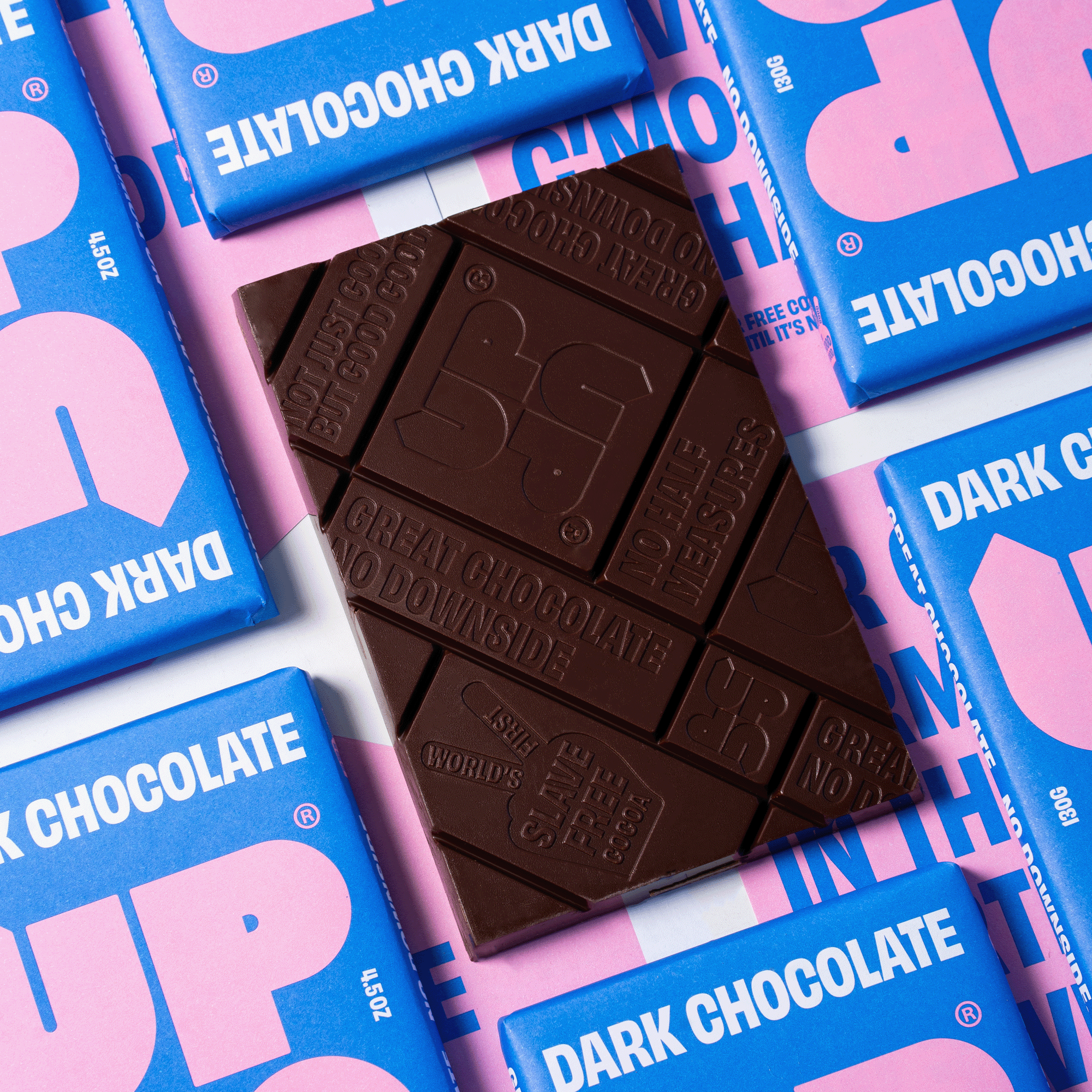 UP-UP Chocolate [No duties when shipping to US!] - Wholesale Chocolate Bar - Original Dark Chocolate Bar 120G/4.2OZ1