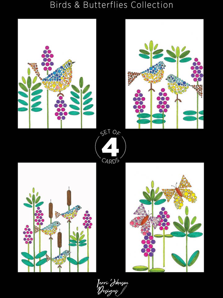 Birds and Butterflies for wholesale by Terri Johnson Designs