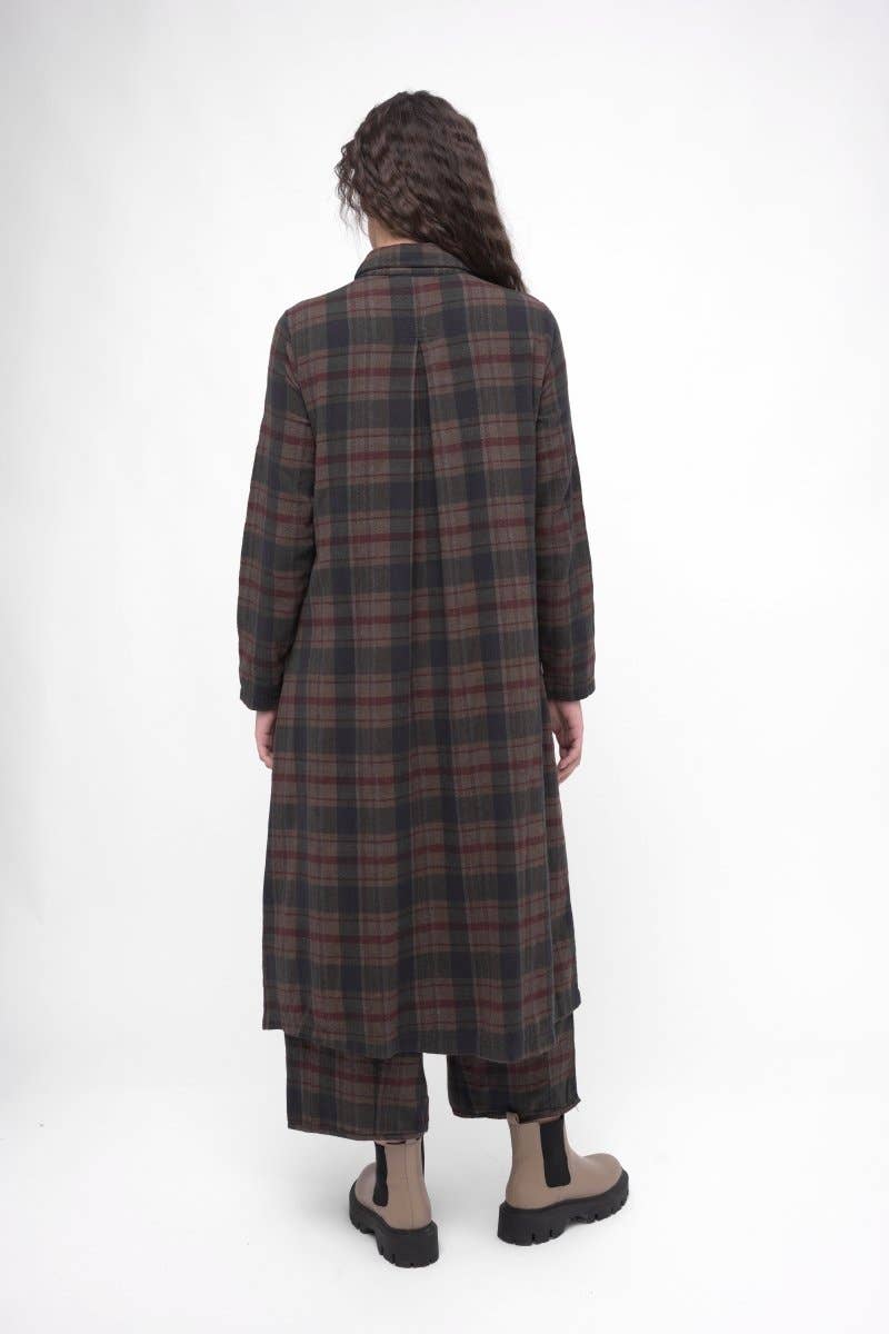 Baci & Amici Fashion - US Continental - Wholesale Dress - Women's - Cotton Plaid Tiered Waist Dress7