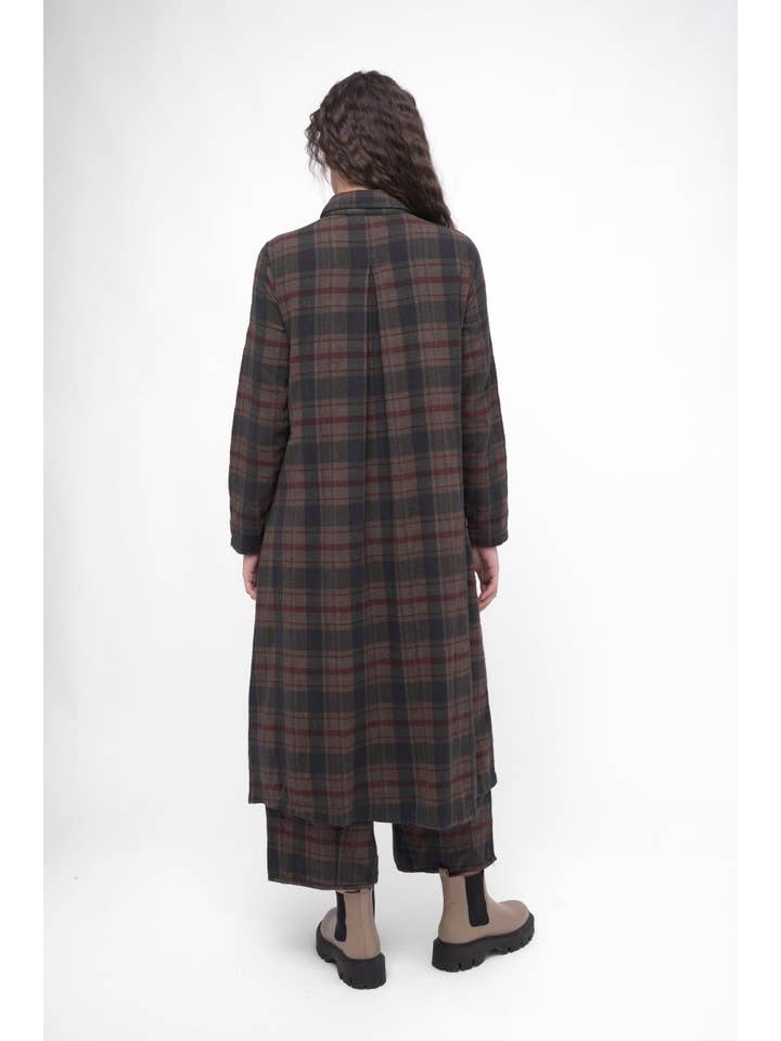 Baci & Amici Fashion - US Continental - Wholesale Dress - Women's - Cotton Plaid Tiered Waist Dress7