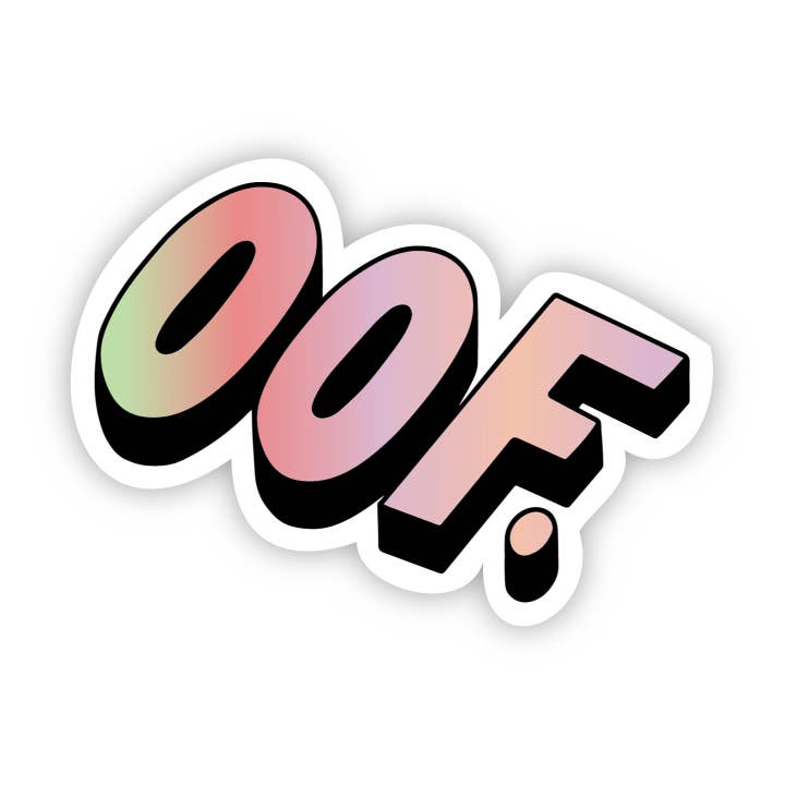 Big Moods - Wholesale Sticker - Oof Multi Color Aesthetic Sticker
