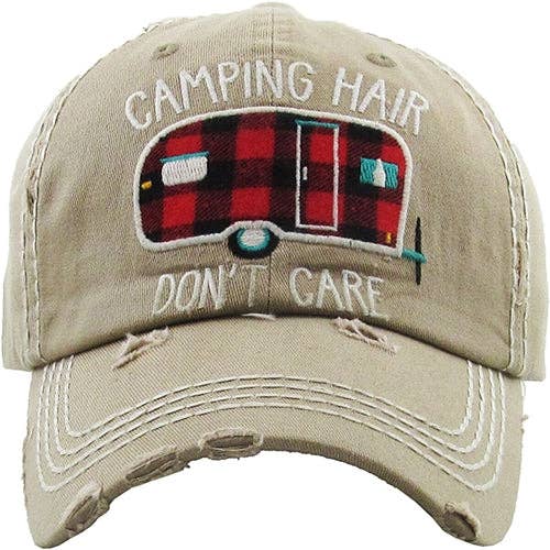 Your Fashion Wholesale - Wholesale Baseball Cap - Women's - Camping hair Don't Care Hat2