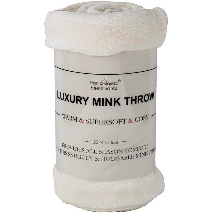 Manta de Visón Marfil – Accesorio para el Hogar Suave y Acogedor para venta al por mayor de Daniel James