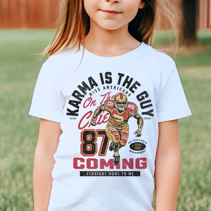 Par.tees by Party On! - Wholesale Screen Printed T-Shirt - Kids - Kids Taylor and Kelce Football Taylor Swift Graphic Tee2