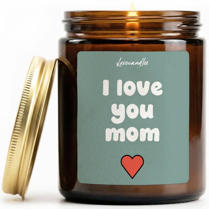 Bougie parfumée à la vanille - Je t'aime, maman pour la vente par Lovecandles