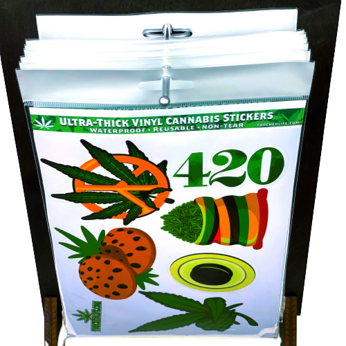 Torched Life - Vendita all'ingrosso Adesivo - Potpouri - Adesivi per marijuana, confezione da 61