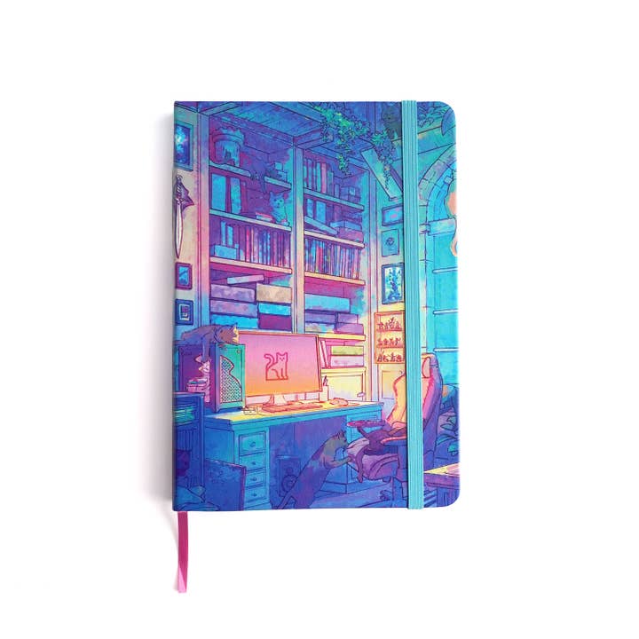 Le Coin du Joueur - Journal Carnet à Couverture Rigide pour la vente par Naomi VanDoren Studio