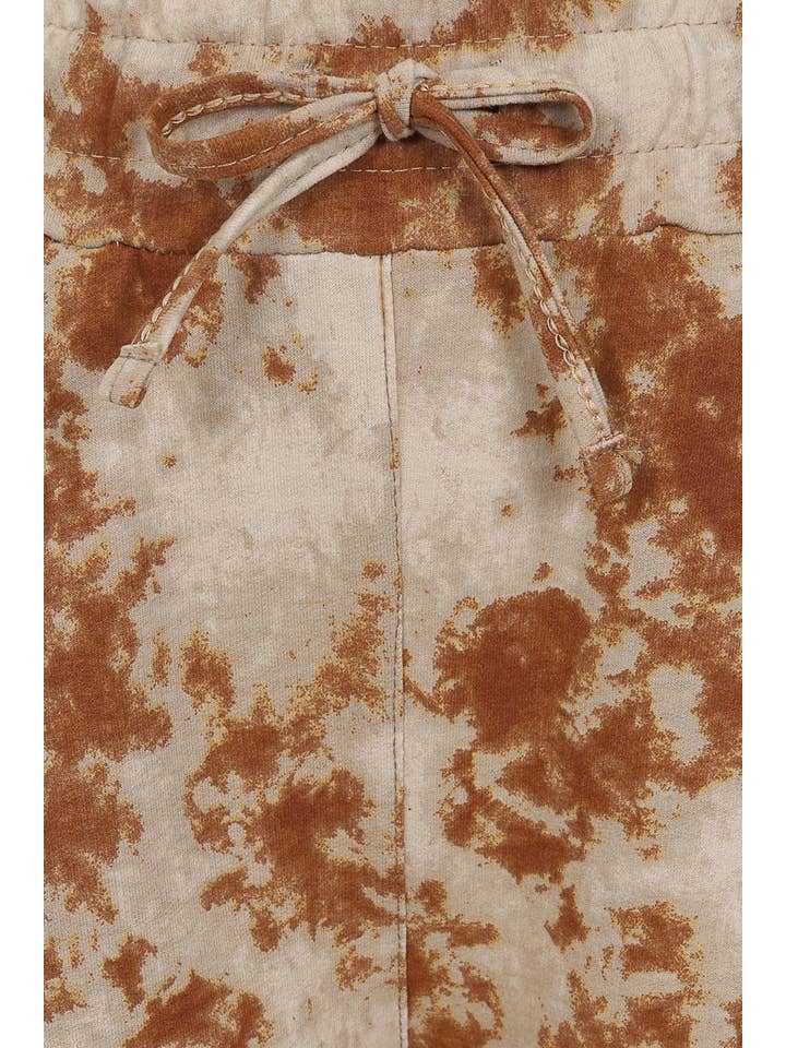 Nazz Collection Clothing Ltd – wholesale Lounge set – Women's – Haven Camel and Beige Two Tone Tie Dye 2 Piece Tracksuit Set