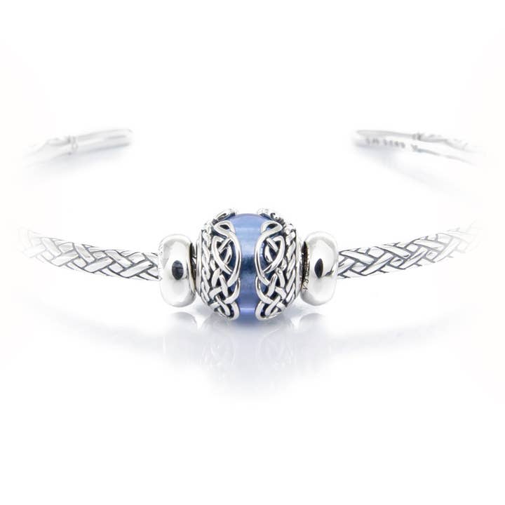 Aurora Charm - Vente Bracelet manchette - Bracelet Jonc Celtique en Argent Sterling 19 cm2