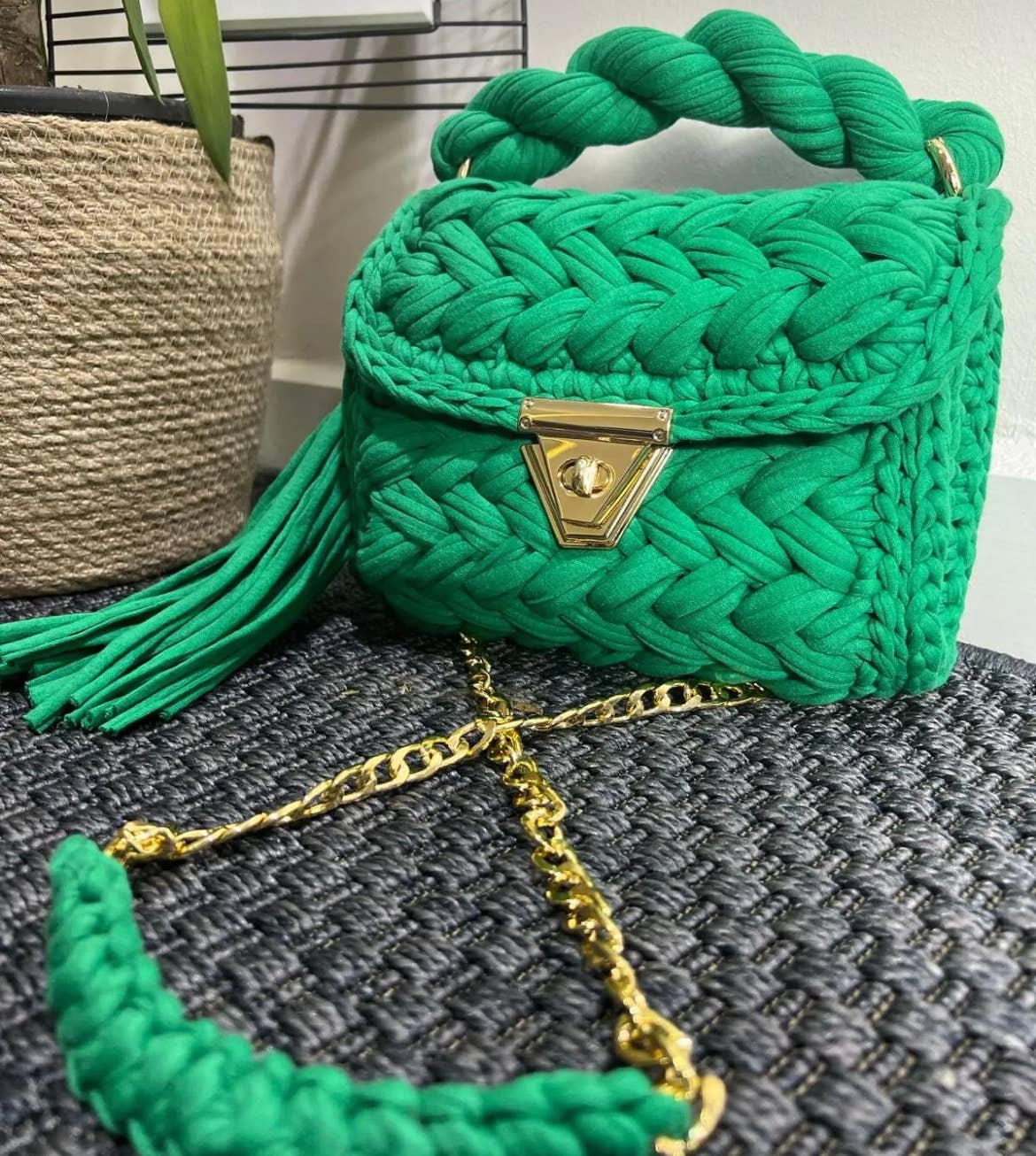 CHQEL – Großhandel Clutch – Damen – CHQEL Handgefertigte Handtasche aus gehäkelter, gekämmter Baumwolle für Damen & H1