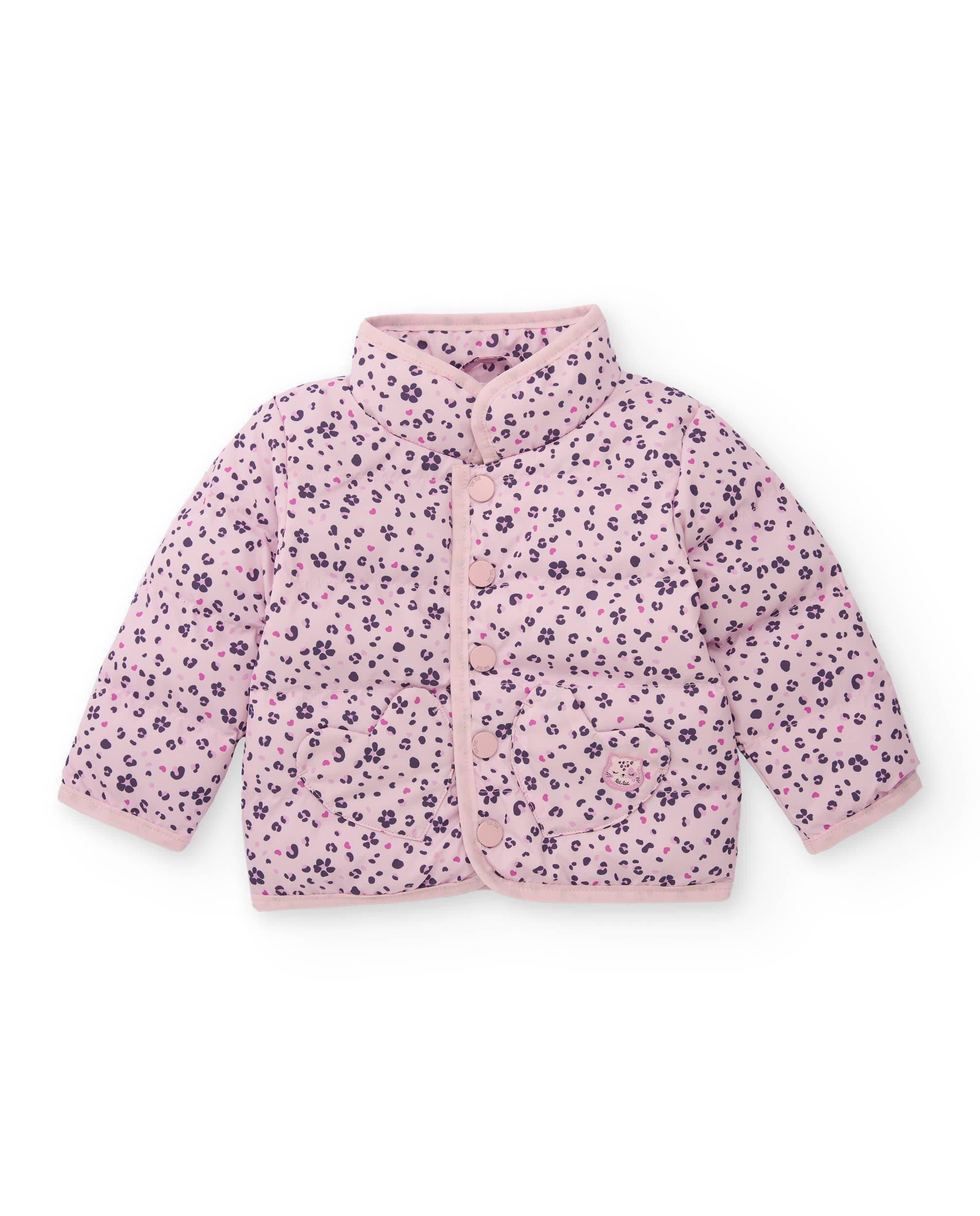 tuc tuc - Wholesale Parka - Kids - Quilted parka for girls in pink with flowers and hearts