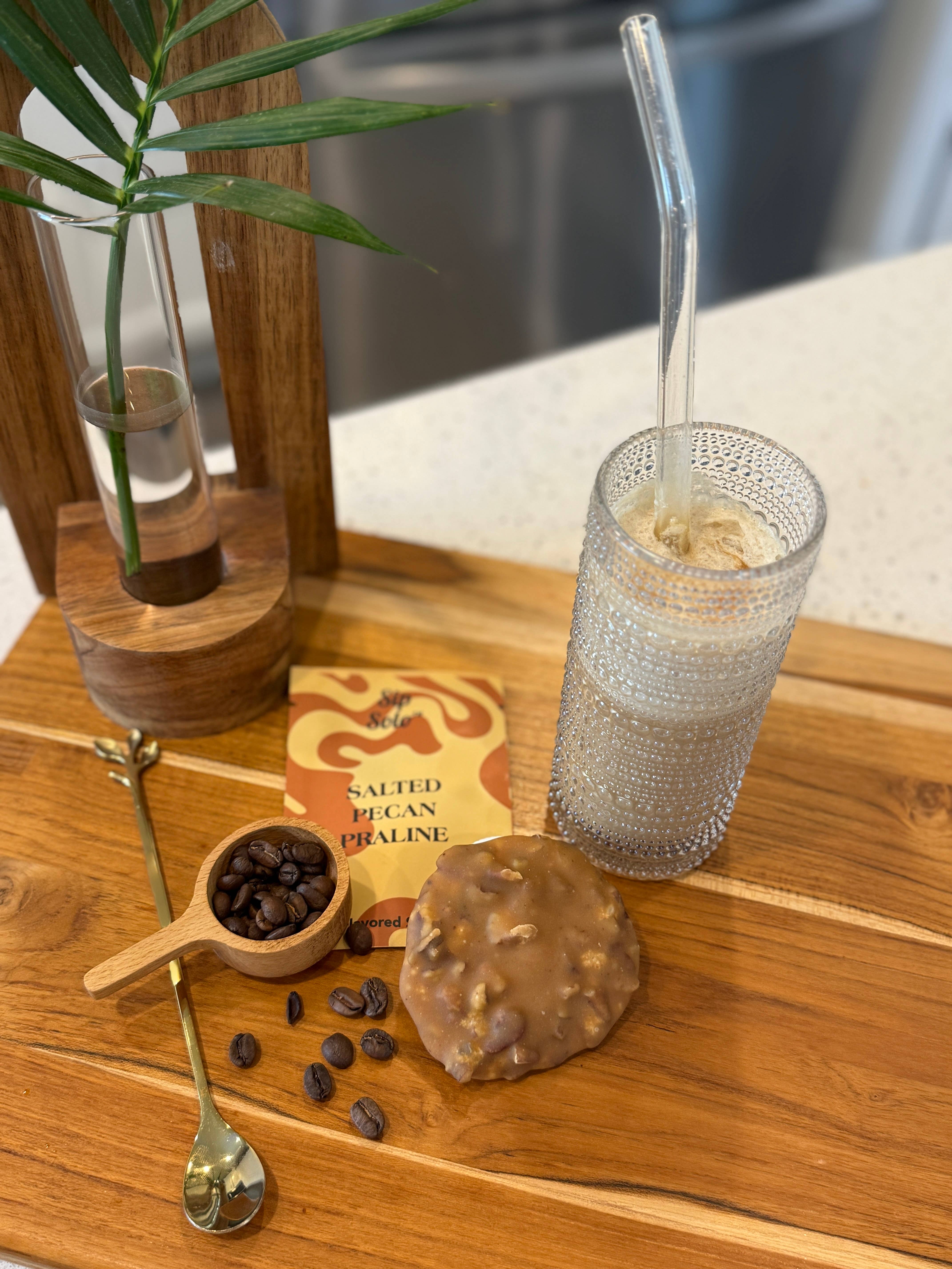 Sip Solo – Engroshandel Sirup med smag – Saltet Pecan Praliné Enkeltportion Smagsirup4