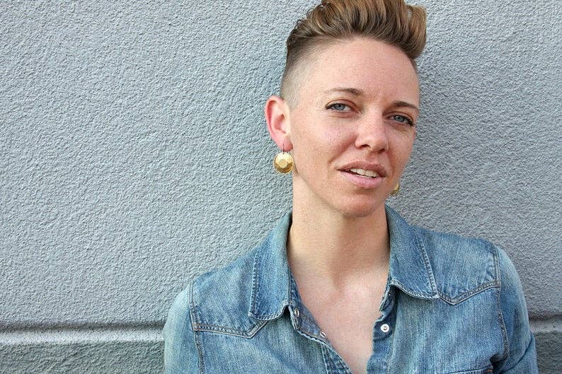 daniAWESOME - Wholesale Dangle Earrings - Brass Faceted Round Dangle Earrings2