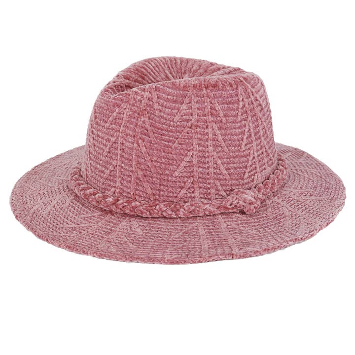 Greater Goods Imports & Wholesale - Vendita all'ingrosso Fedora - Donna - HT0001 MH0171 Fedora a Motivo Chenille7