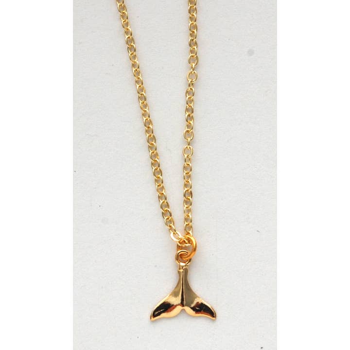 Semaki & Bird - Wholesale Pendant/Charm Necklace - Alaska Whale Tail Necklace - 14k gold over sterling silver