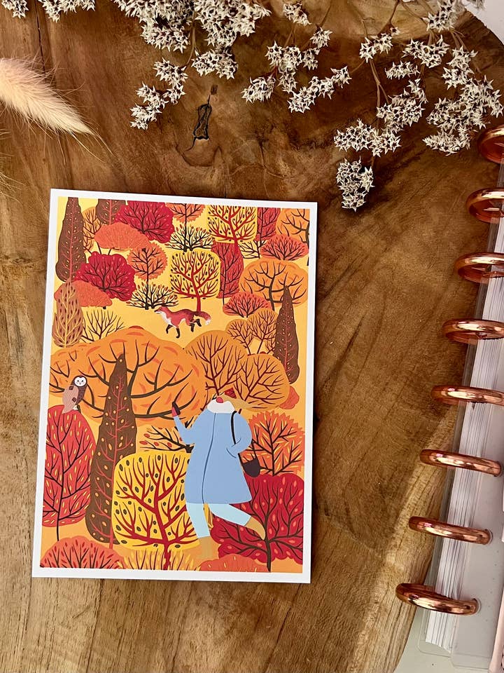 Cartolina «Catturare la natura» per la vendita all'ingrosso da parte di Citrine Art Studio Shop