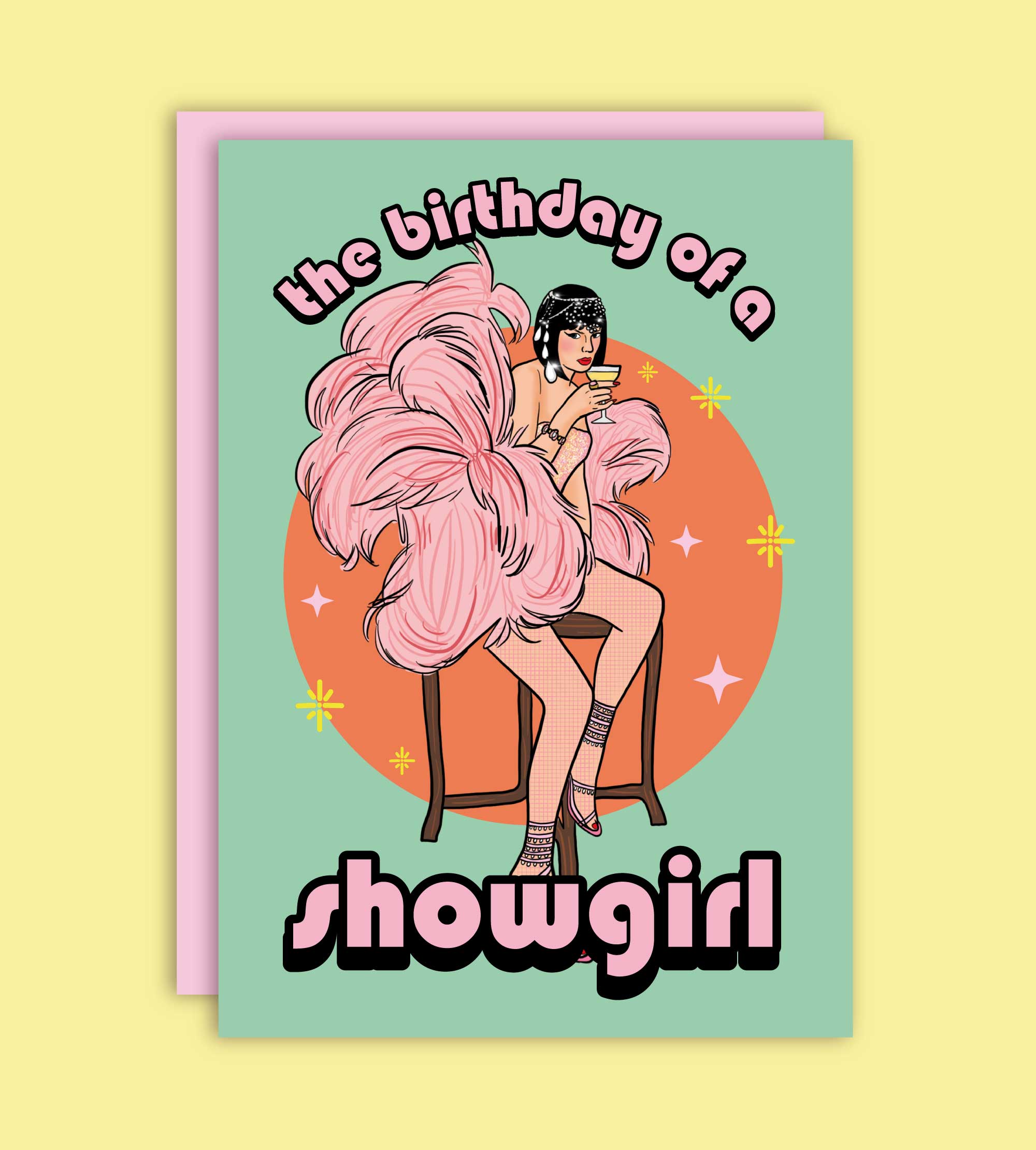 Studio Soph (We Pay Your Import Fees - We Ship DDP) - Wholesale Birthday Card - The Birthday Of A Showgirl Greeting Card 2