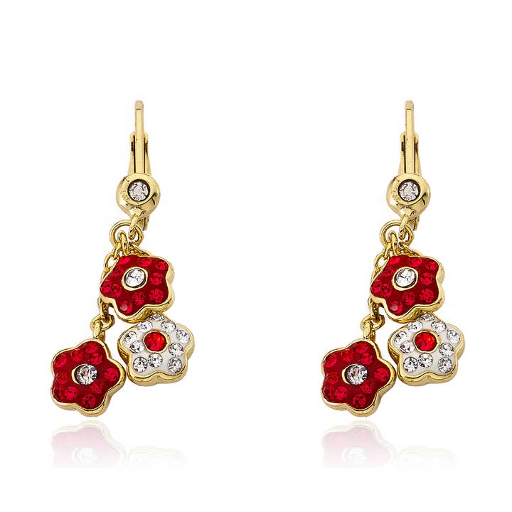 Boucles d'oreilles pendantes en cristal pour la vente par Little Miss Twin Stars