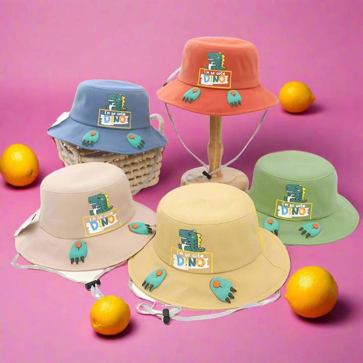 Børns Dinosaur Foot Solskærm Mesh Hat for engroshandel hos KiddieKickz