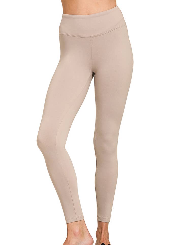 Microfiber Soft Waistband Full Length Leggings for wholesale by Vanilla Monkey