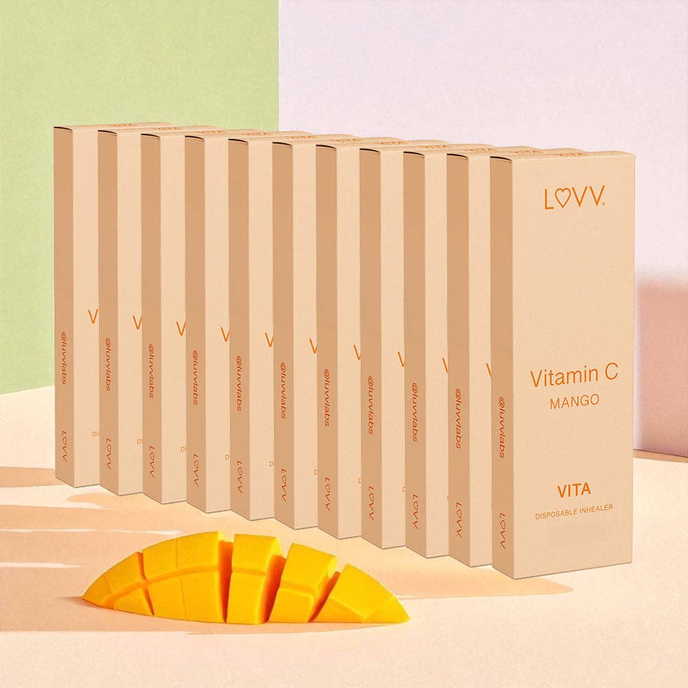 LUVV Labs - Wholesale Oral Supplement/Vitamin - 10 LUVV VITA Vitamin C Infused Mango Flavored Inhealers2