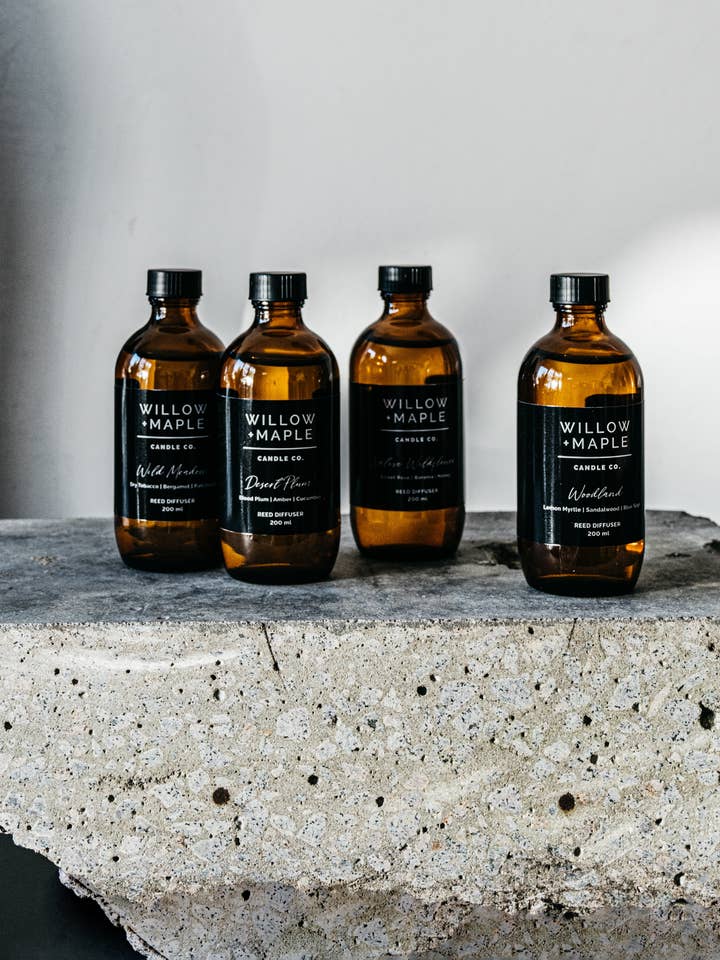 Reed Diffusers for wholesale by Willow + Maple