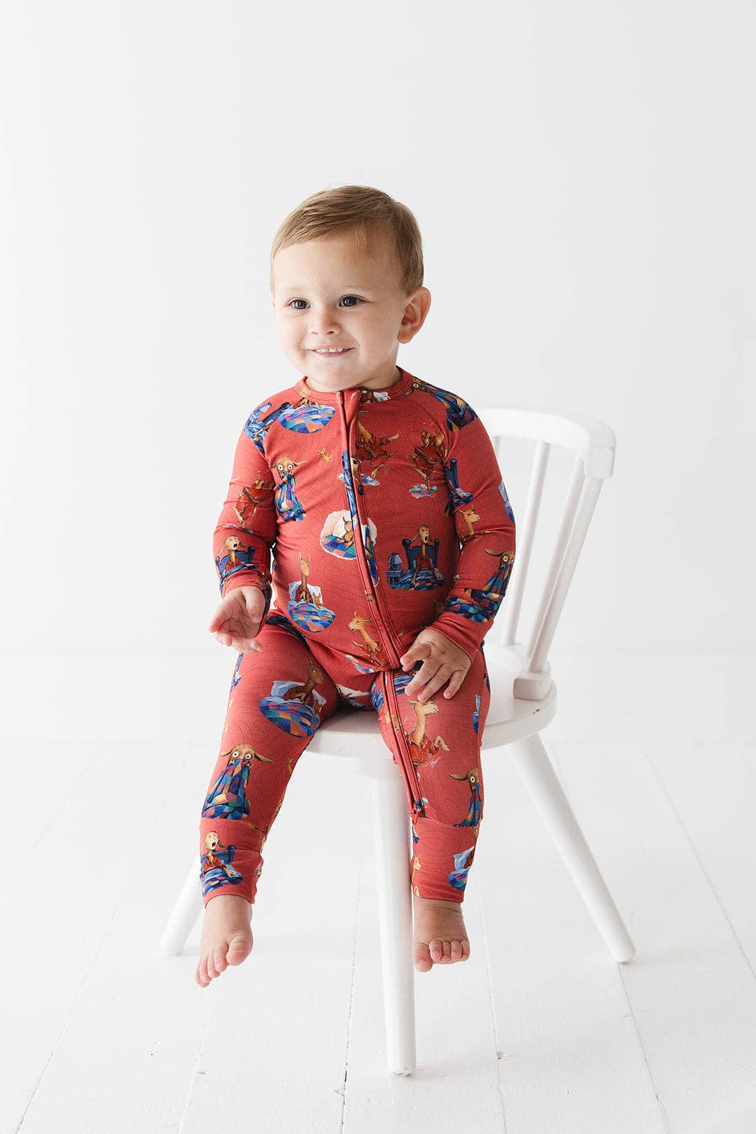 Charlie Lou Baby - Wholesale Sleepsuit - Baby - Bamboo Rompee™ | Llama Llama Red Pajama8