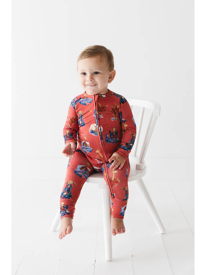 Charlie Lou Baby - Wholesale Sleepsuit - Baby - Bamboo Rompee™ | Llama Llama Red Pajama8