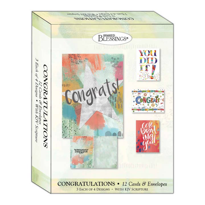 Crown Point Graphics - Wholesale Congratulations Card - Congratulations - You Did It! Boxed Congratulation Cards