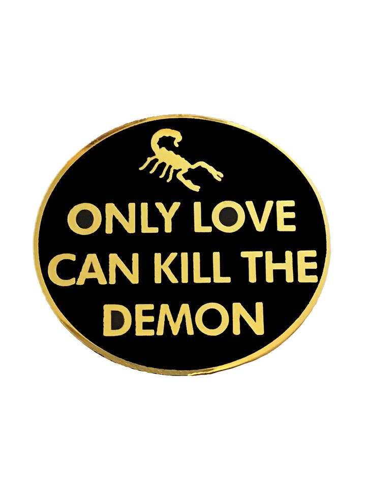 Only Love Can Kill The Demon Spilla Gold Natural Born Killers per la vendita all'ingrosso da parte di Born Rad Shop