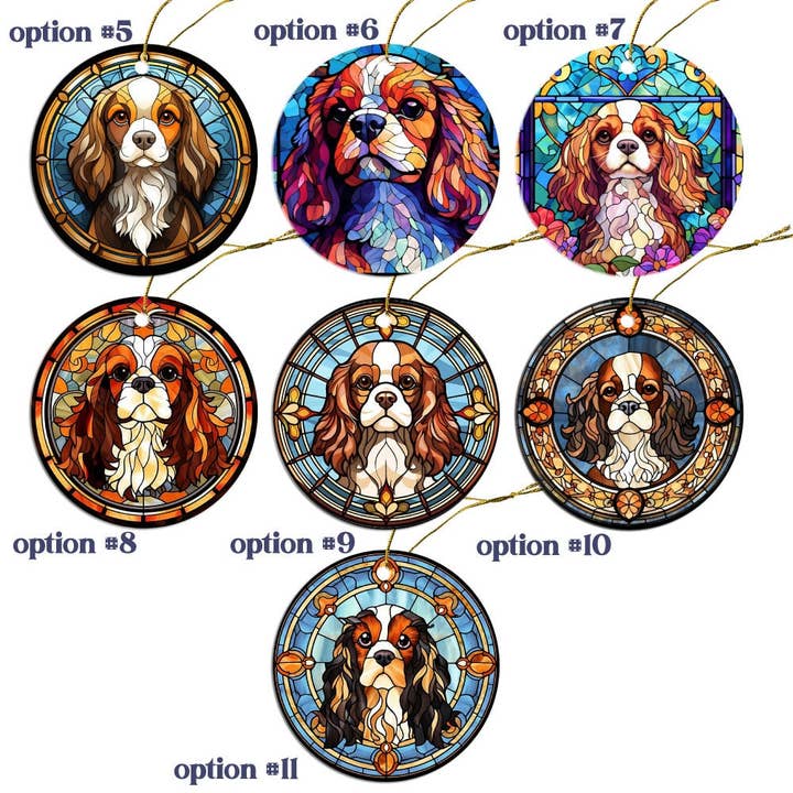Mirage Pet Products - Wholesale Pet Collar Charm - Cat/Dog - Cavalier King Charles Spaniel Jewelry - Stained Glass Style Necklaces, Earrings and more!