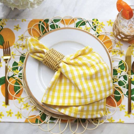 8 Oak Lane - Wholesale Placemat - Orange Grove Reversible Placemat Set2