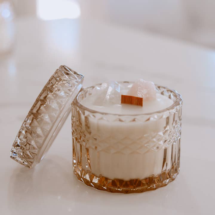 Oak and Ash Candle Company - Wholesale Jar/Filled Candle - Toasted Champagne Crystal Candle2