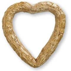 Lucknow Southern and Company - Wholesale Wreath - 16" Wrapped Straw Heart Wreath0