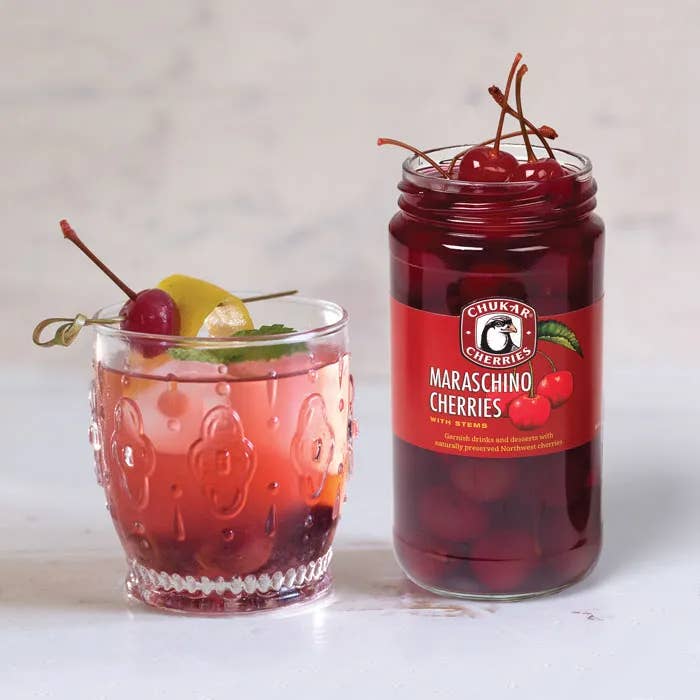 Chukar Cherry Company - Vente Collations aux fruits - 13,5 oz de cerises au marasquin, entièrement naturelles