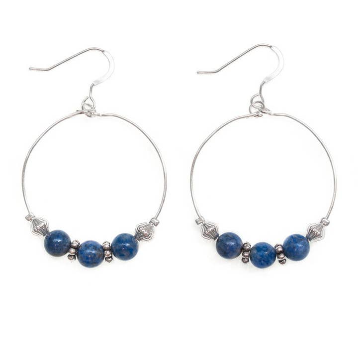 Pendientes aro de lapislázuli para venta al por mayor de 100 Graces