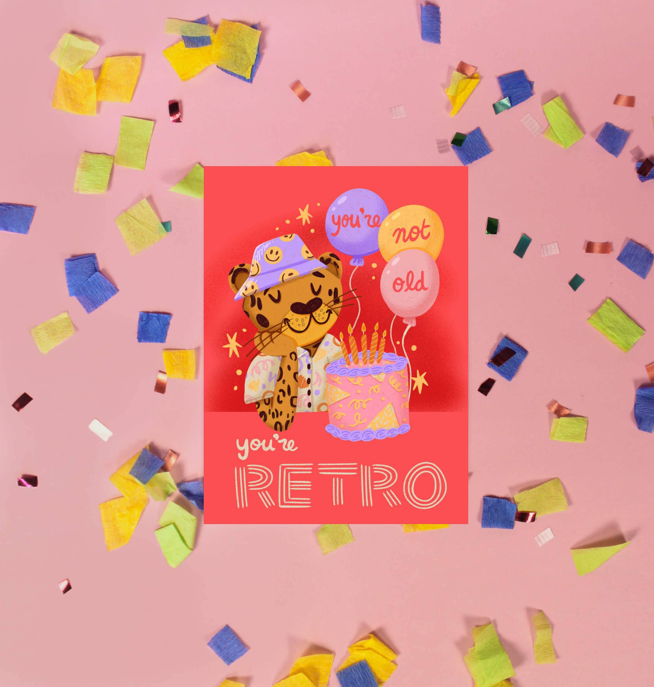 Wallflower Studio Co. - Wholesale Birthday Card - Not Old, Just Retro Birthday Card1