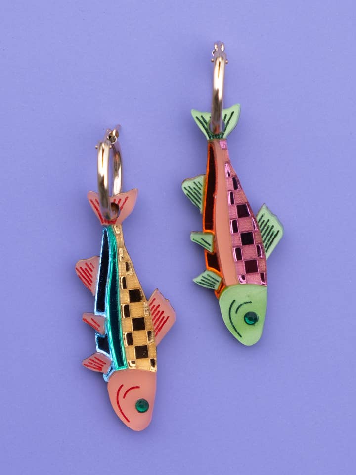 Rainbow Trout Earrings for wholesale by Cuteryko