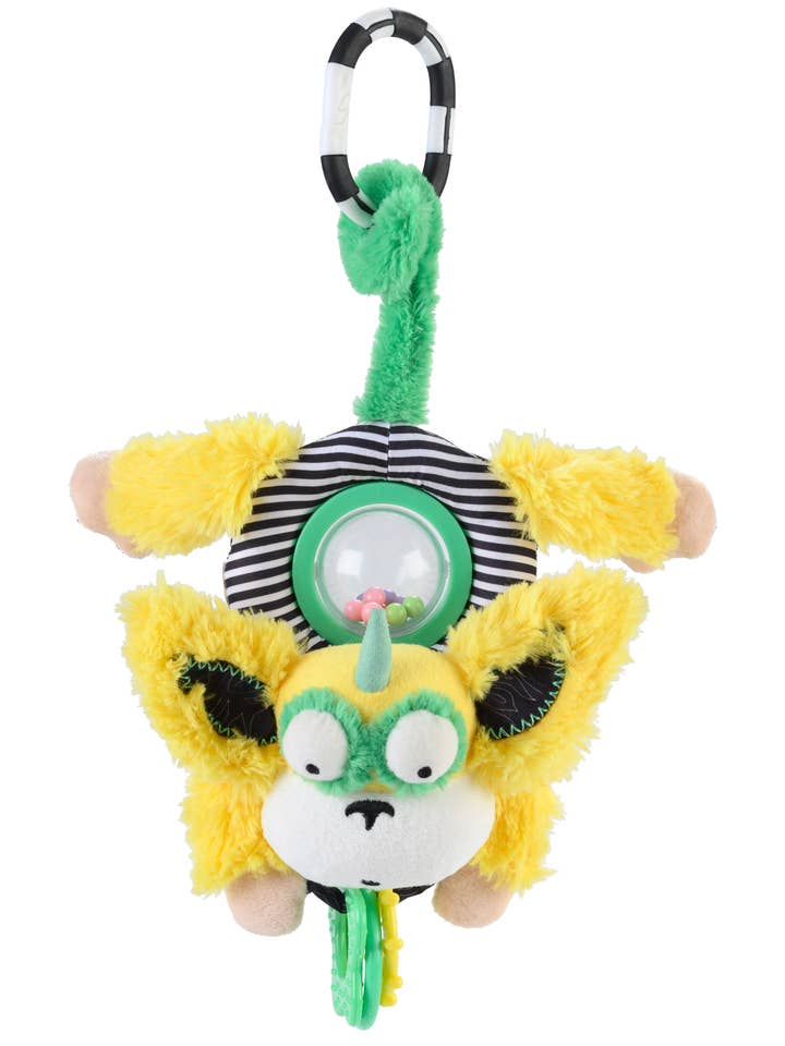 Marley the Horn Headed Monkey Spin Belly Attachable Toy for wholesale by Inklings Baby