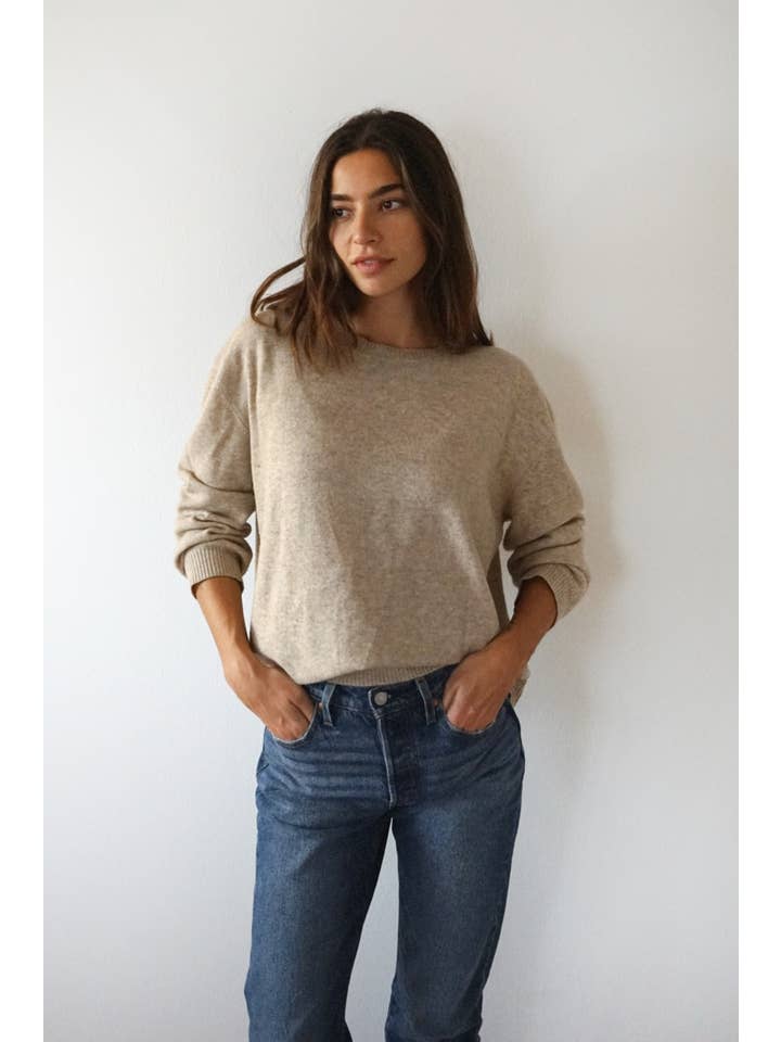 Beachwood - Wholesale Knit Sweater - Women's - The Cashmere Cove Crew Neck // Moon