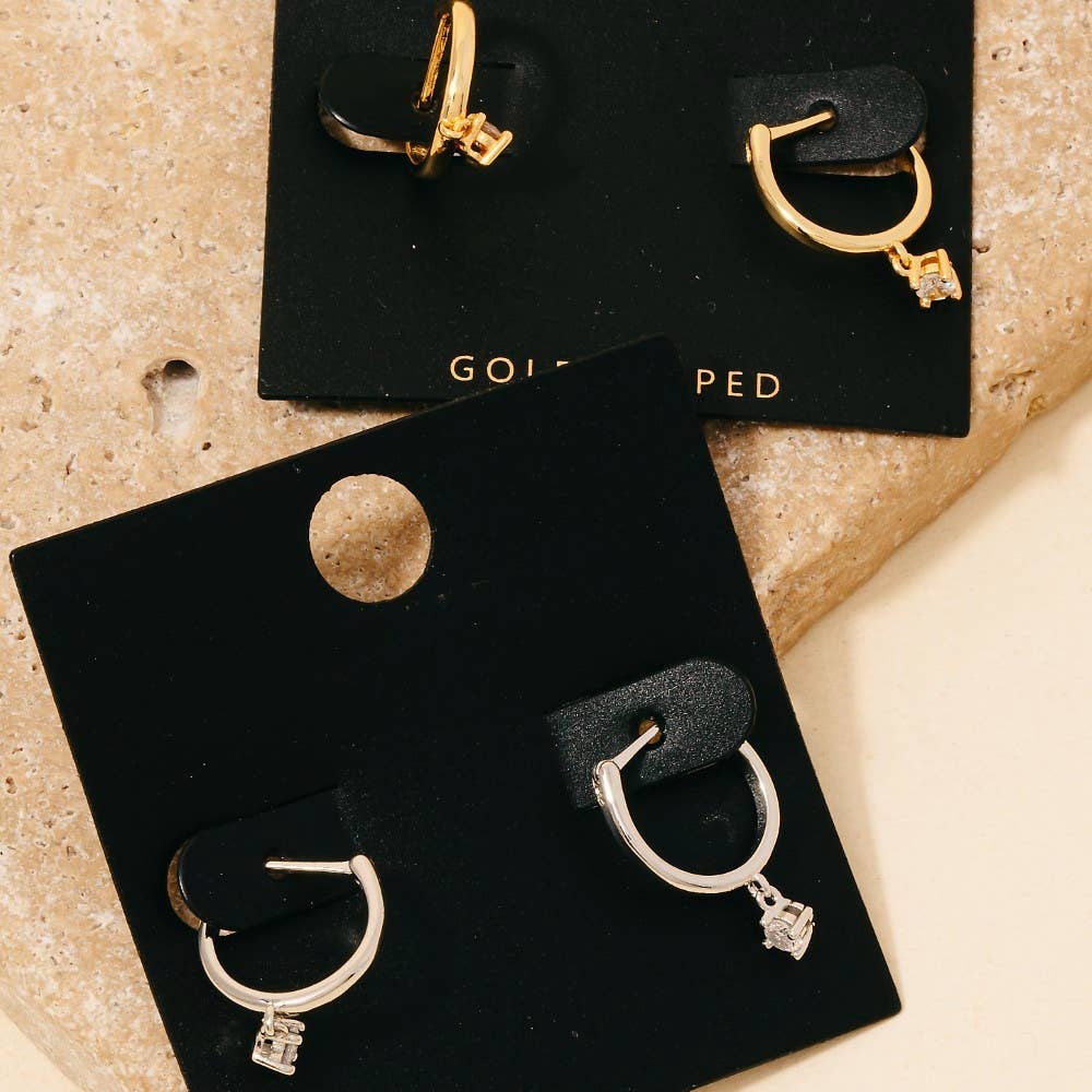 Anarchy Street - Wholesale Hoop Earrings - Mini Rhinestone Stud Latch Hoop Earrings2