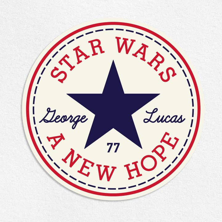 Pegatina de George Lucas All Star para venta al por mayor de MacGuffin Goods