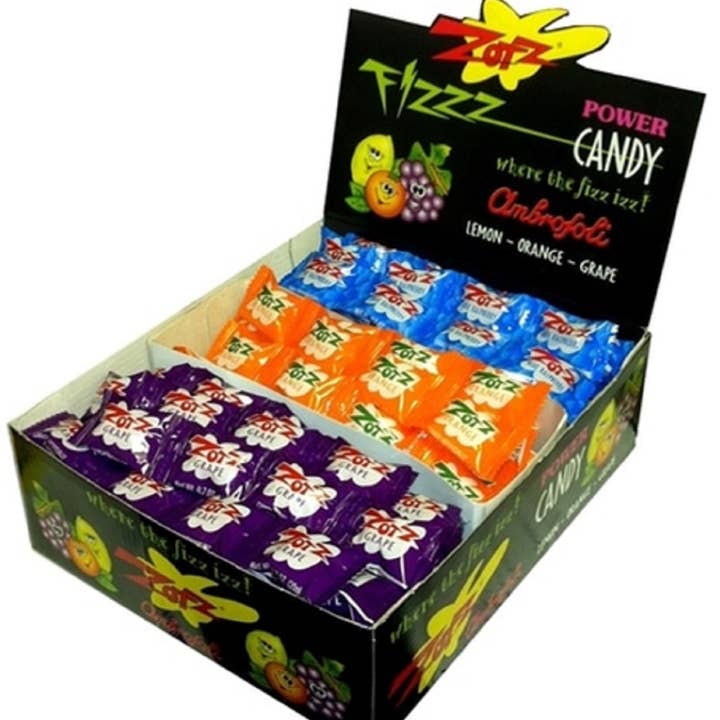 Candy Barn Express - Wholesale Hard Candy - Zotz - Blue Raspberry, Orange, Grape0