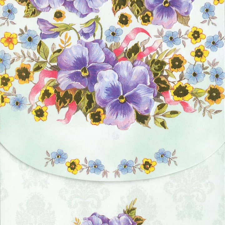 Carol Wilson Fine Arts Inc./For Arts Sake - Wholesale Purse/Bag Accessory - Women's - EMBPUR13 Pansy Splash Embossed Purse Pad