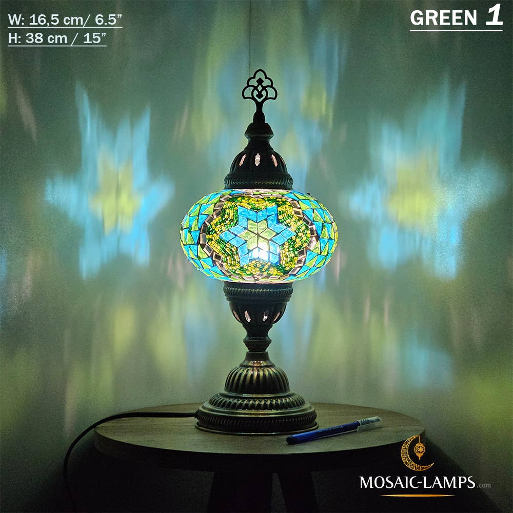 Mosaic Lamps - Vendita all'ingrosso Lampada da scrivania/d'accento - Lampada da tavolo grande a globo con mosaico turco, Marrakec, oltre 10 colori22
