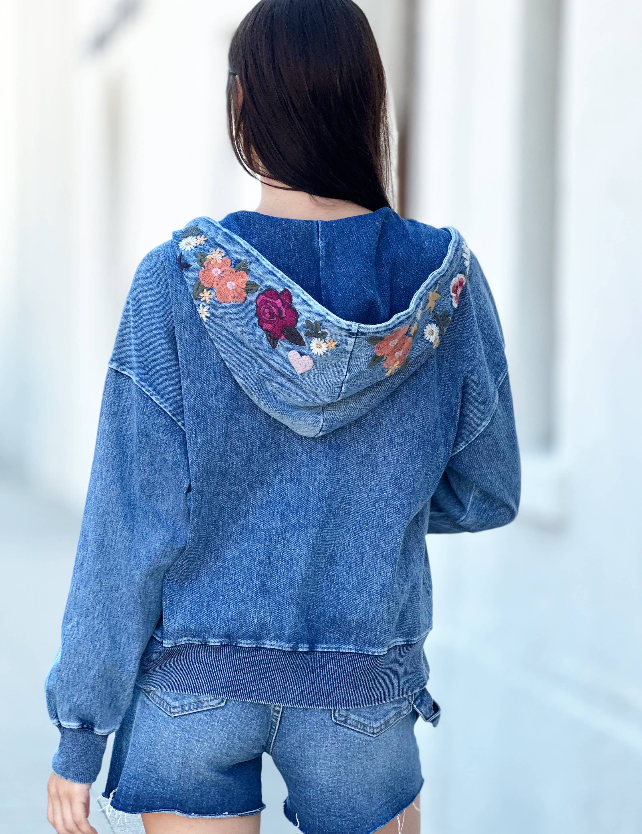 Denim Camp Happy Hoodie for wholesale on Faire3
